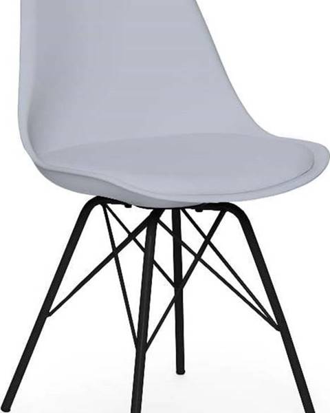 loomi.design Šedá židle s černým podnožím z kovu Bonami Essentials Eco