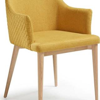 Hořčicově žlutá jídelní židle Kave Home Danai