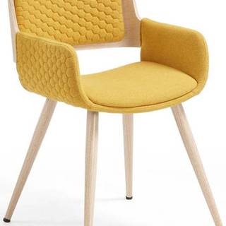 Hořčicově žlutá židle Kave Home Andre