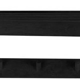 Černý věšák na oblečení z dubového dřeva Canett Uno, šířka 80 cm