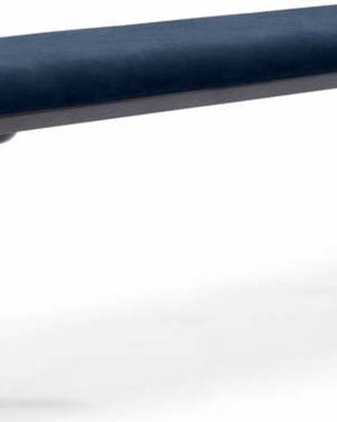 Emko Modro-černá sametová lavice EMKO Naïve, 140 cm