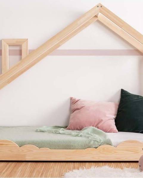 Adeko Domečková postel z borovicového dřeva Adeko Luna Drom, 100 x 140 cm