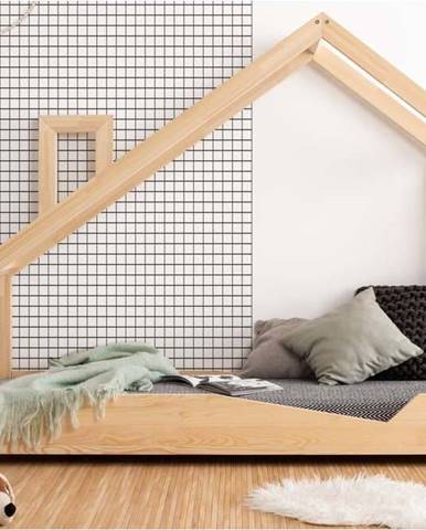 Domečková postel z borovicového dřeva Adeko Luna Adra, 100 x 200 cm