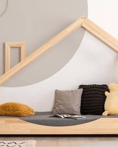 Domečková postel z borovicového dřeva Adeko Luna Elma, 90 x 160 cm