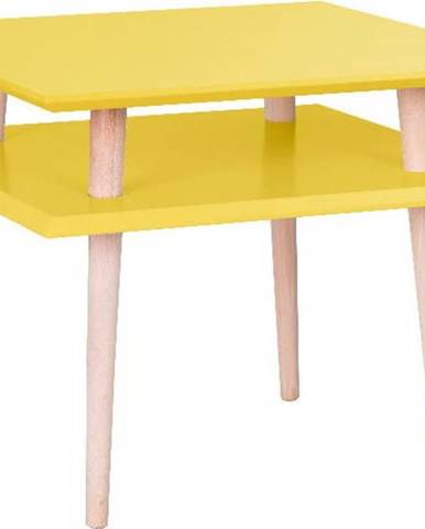 Žlutý konferenční stolek Ragaba Square, 55x55 cm