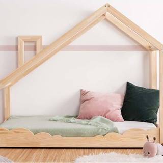 Domečková postel z borovicového dřeva Adeko Luna Drom, 100 x 140 cm