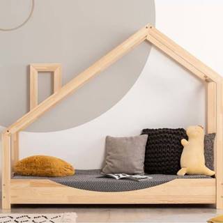 Domečková postel z borovicového dřeva Adeko Luna Elma, 80 x 160 cm