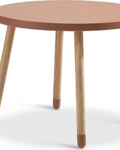 Růžový dětský stolek Flexa Dots, ø 60 cm