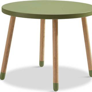 Zelený dětský stolek Flexa Dots, ø 60 cm