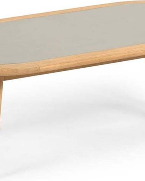 La Forma Zahradní stolek z eukalyptového dřeva s betonovou deskou Kave Home Glynis Nina