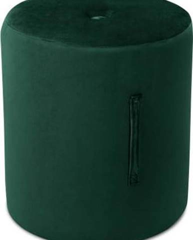 Zelený puf Mazzini Sofas Fiore, ⌀ 40 cm