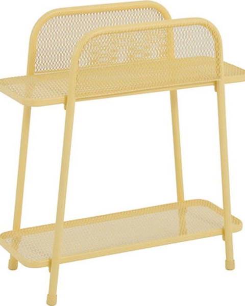 ADDU Žlutý kovový odkládací stolek na balkon Garden Pleasure MWH, výška 70 cm