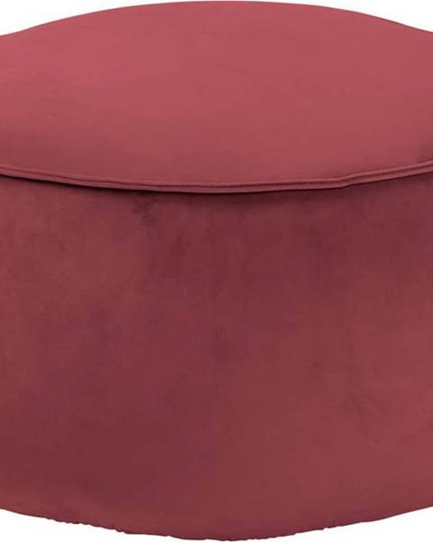 Actona Korálově růžový sametový puf Actona Mie, ⌀ 60 cm