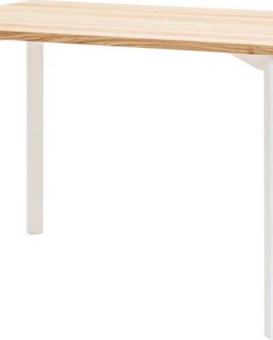 Bílý jídelní stůl se zaoblenými nohami Ragaba TRIVENTI, 120 x 80 cm