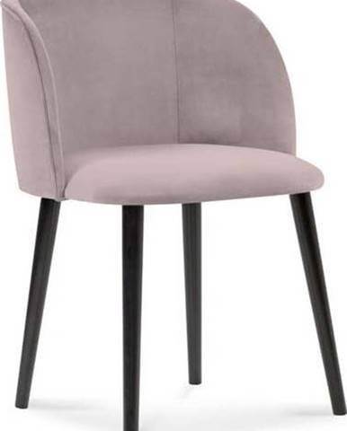 Půdrově růžová jídelní židle se sametovým potahem Windsor & Co Sofas Aurora