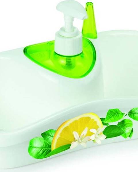 Snips Zelený stojan na mytí nádobí s dávkovačem saponátu Snips