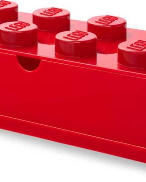 LEGO Červený stolní box se zásuvkou LEGO®, 31 x 16 cm