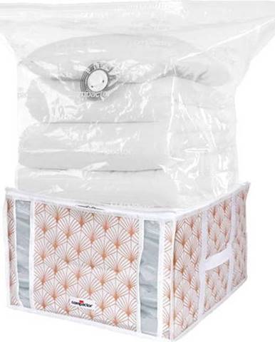 Růžový vakuový úložný box na oblečení Compactor Signature Blush 3D Vacuum Bag, 125 l