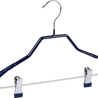 Modré protiskluzové ramínko na oblečení s klipsy Wenko Hanger Shape
