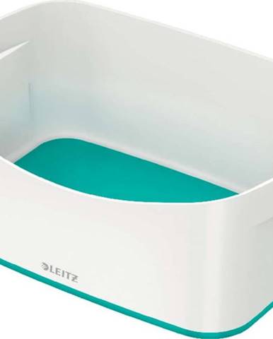 Bílo-tyrkysový stolní box Leitz MyBox, délka 24,5 cm