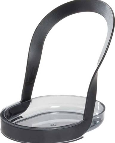 Černý odkládací držák kuchyňských pomůcek iDesign Austin, 12 x 13 cm