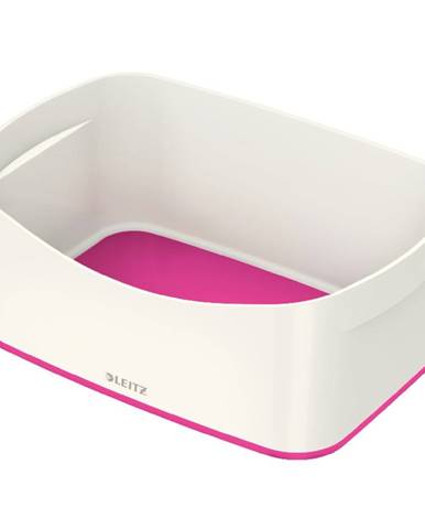 Bílo-růžový stolní box Leitz MyBox, délka 24,5 cm