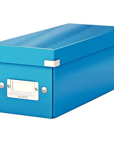 Modrá úložná krabice s víkem Leitz CD Disc, délka 35 cm