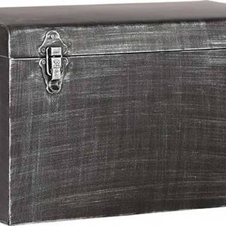 Černý kovový úložný box LABEL51, délka 60 cm