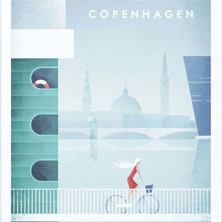 Plakát Travelposter Copenhagen, 50 x 70 cm