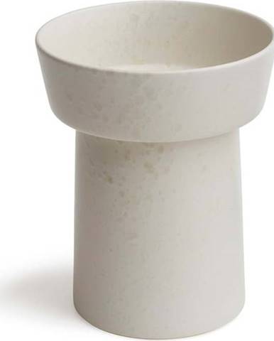 Bílá kameninová váza Kähler Design Ombria, výška 20 cm