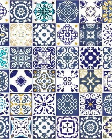 Sada 60 nástěnných samolepek Ambiance Azulejos Cyprus, 10 x 10 cm