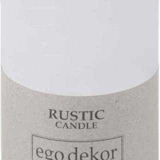 Bílá svíčka Rustic candles by Ego dekor Rust, doba hoření 38 h