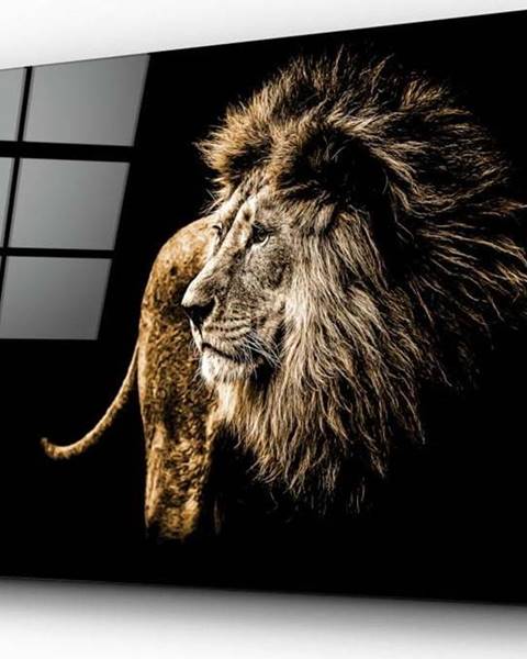 Skleněný obraz Insigne Majestic Lion, 110 x 70 cm