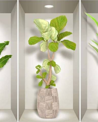 Sada 3 3D samolepek na zeď Ambiance Banana Trees