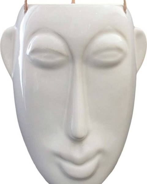PT LIVING Bílý závěsný květináč PT LIVING Mask, výška 22,3 cm