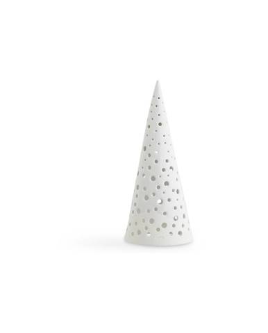 Bílý vánoční svícen z kostního porcelánu Kähler Design Nobili, výška 19 cm