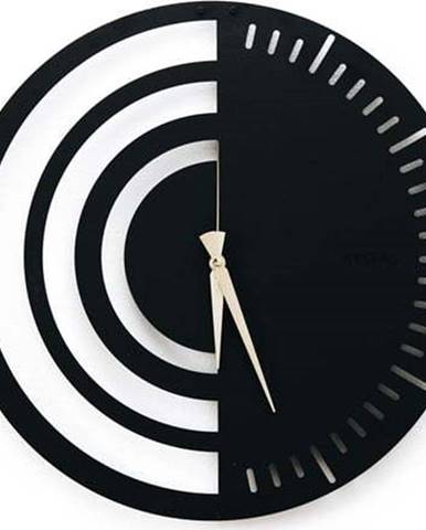 Kovové nástěnné hodiny Black, ø 50 cm