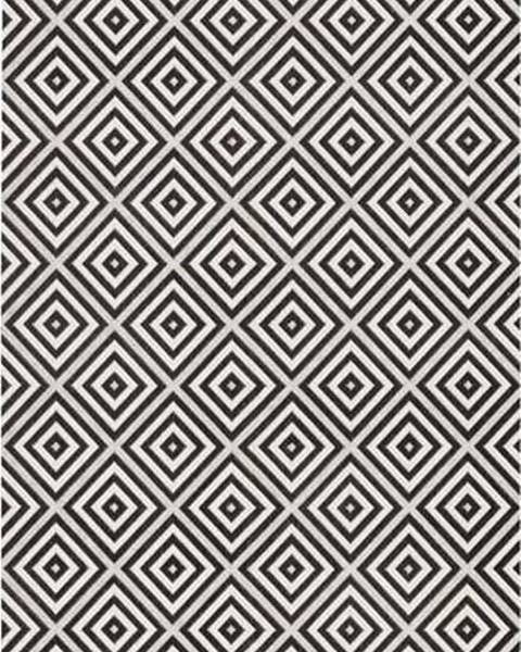 Bougari Černo-bílý venkovní koberec NORTHRUGS Karo, 80 x 150 cm