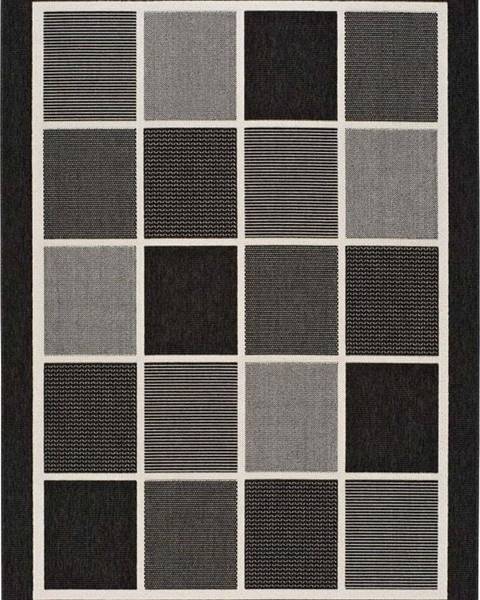 Universal Černošedý venkovní koberec Universal Nicol Squares, 160 x 230 cm