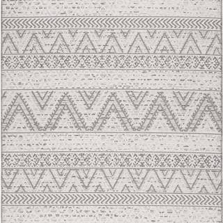 Šedý venkovní koberec Universal Weave Geo, 77 x 150 cm