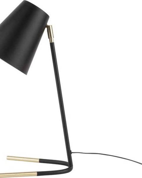 Leitmotiv Černá stolní lampa s detaily ve zlaté barvě Leitmotiv Noble