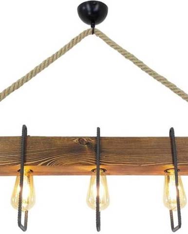 Dřevěné stropní závěsné svítidlo Demir, 5 žárovek
