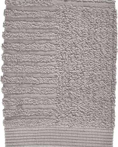 Šedý ručník ze 100% bavlny na obličej Zone Classic Gull Grey, 30 x 30 cm