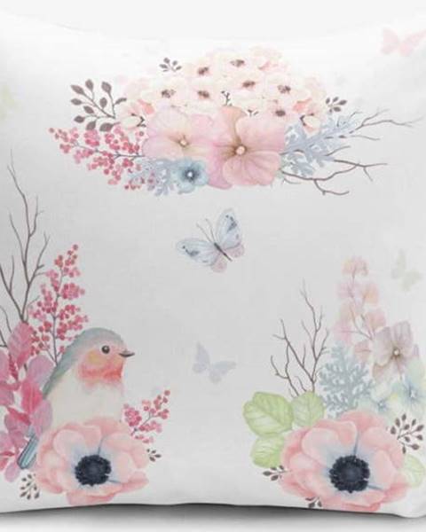Minimalist Cushion Covers Povlak na polštář s příměsí bavlny Minimalist Cushion Covers Special Design Bird Modern, 45 x 45 cm