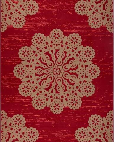 Červený koberec Hanse Home Gloria Lace, 120 x 170 cm