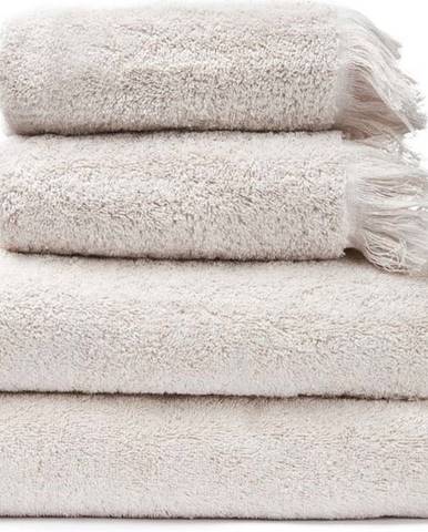 Sada 2 krémových ručníků a 2 osušek ze 100% bavlny Bonami Selection, 50 x 90 + 70 x 140 cm