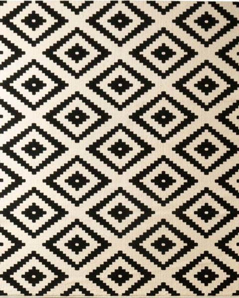 Hanse Home Krémovo-černý koberec Hanse Home Hamla Diamond, 80 x 150 cm