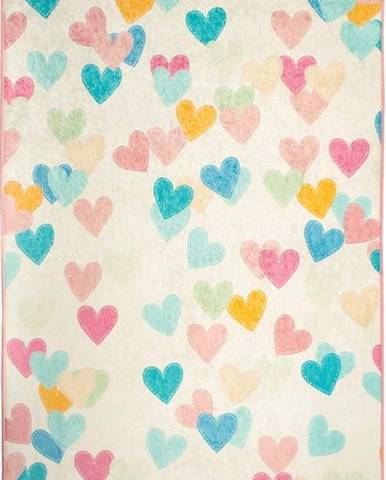 Dětský koberec Hearts, 100 x 160 cm