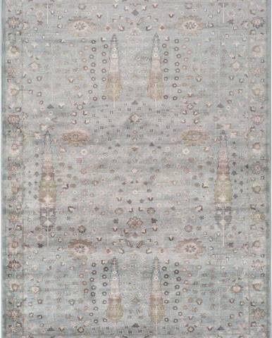 Šedý koberec z viskózy Universal Lara Ornament, 60 x 110 cm