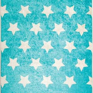 Modrý dětský protiskluzový koberec Chilai Stars, 100 x 160 cm